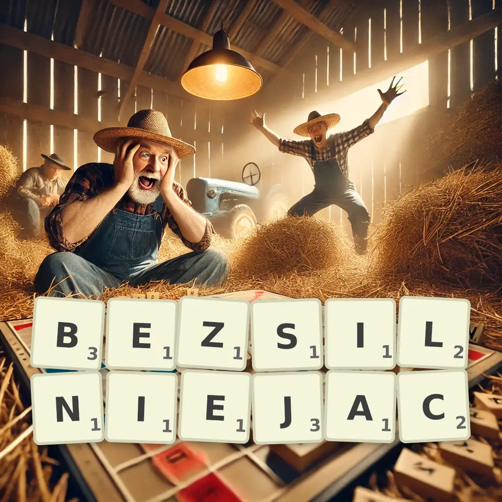 Słowa z liter BEZSILNIEJĄC