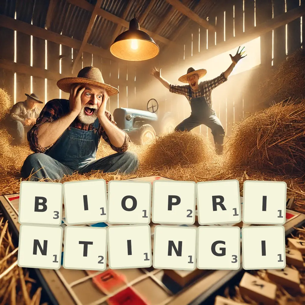 Słowa z liter BIOPRINTINGI