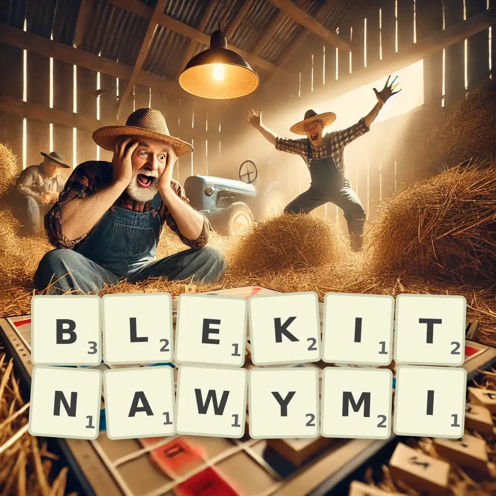 Słowa z liter BŁĘKITNAWYMI