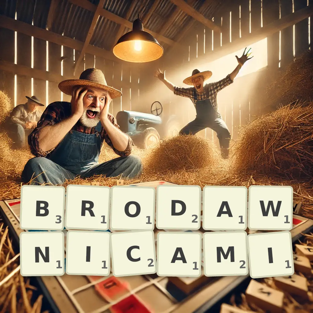 Słowa z liter BRODAWNICAMI