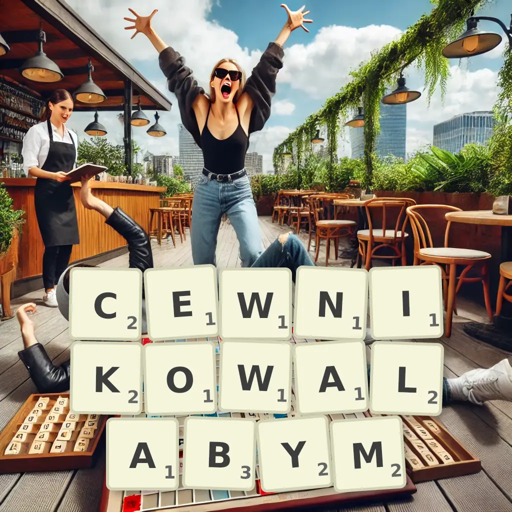 Słowa z liter CEWNIKOWAŁABYM