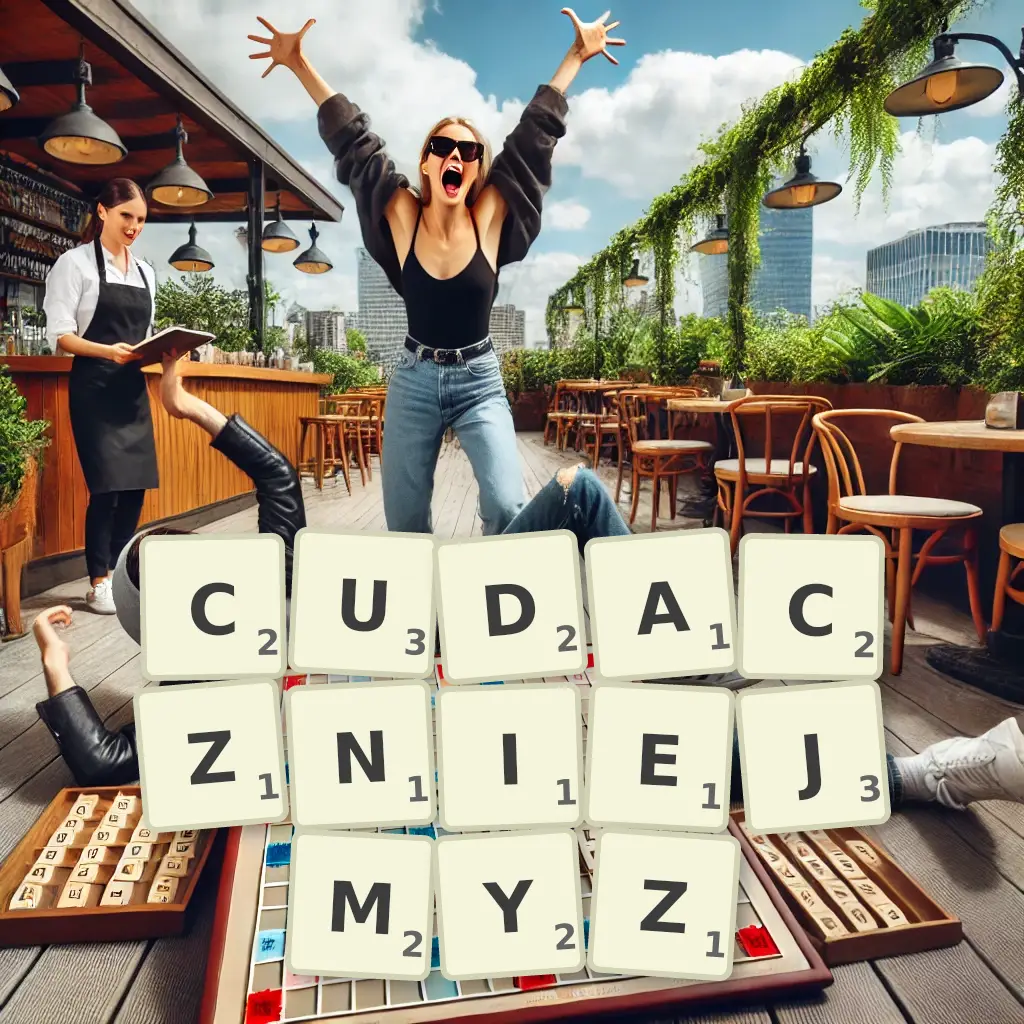 Słowa z liter CUDACZNIEJMYŻ