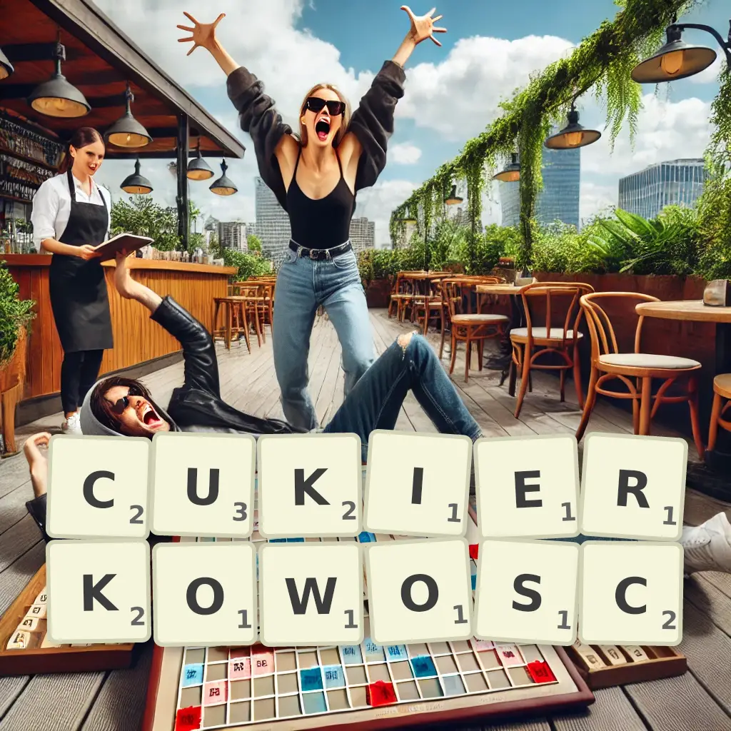Słowa z liter CUKIERKOWOŚĆ