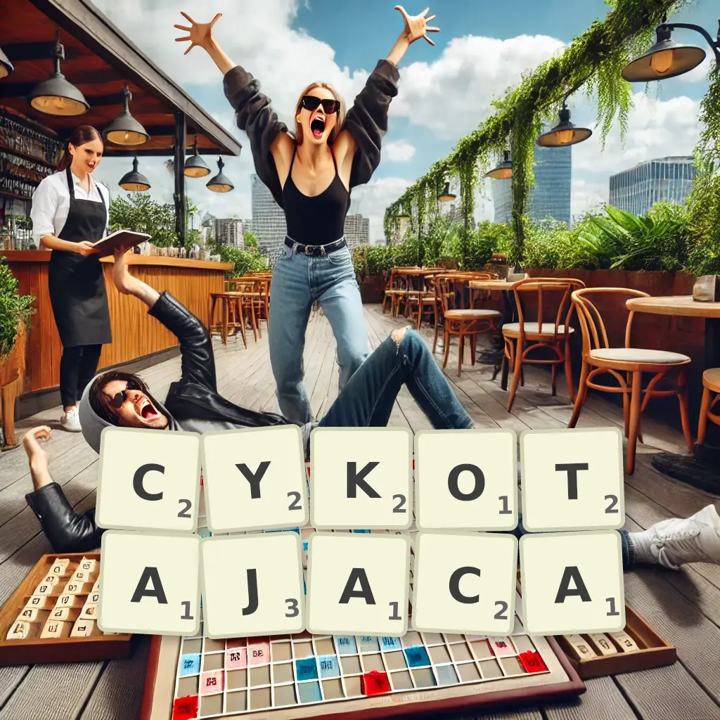 Słowa z liter CYKOTAJĄCA