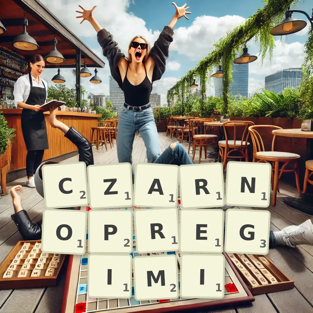 Słowa z liter CZARNOPRĘGIMI