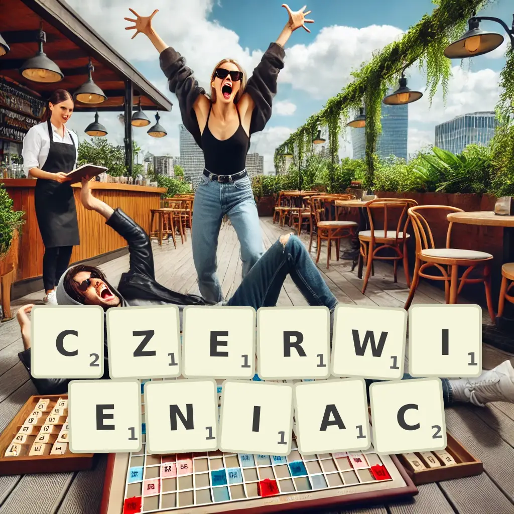 Słowa z liter CZERWIENIĄC