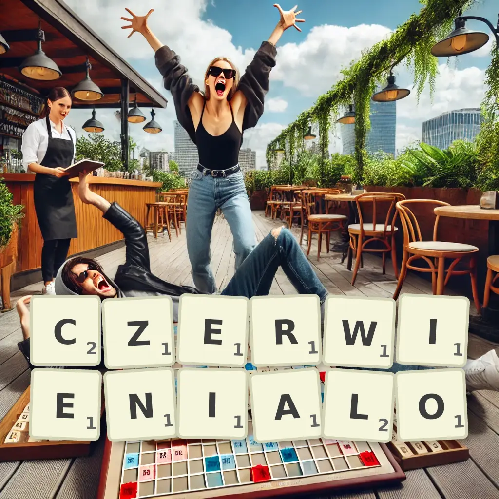 Słowa z liter CZERWIENIAŁO