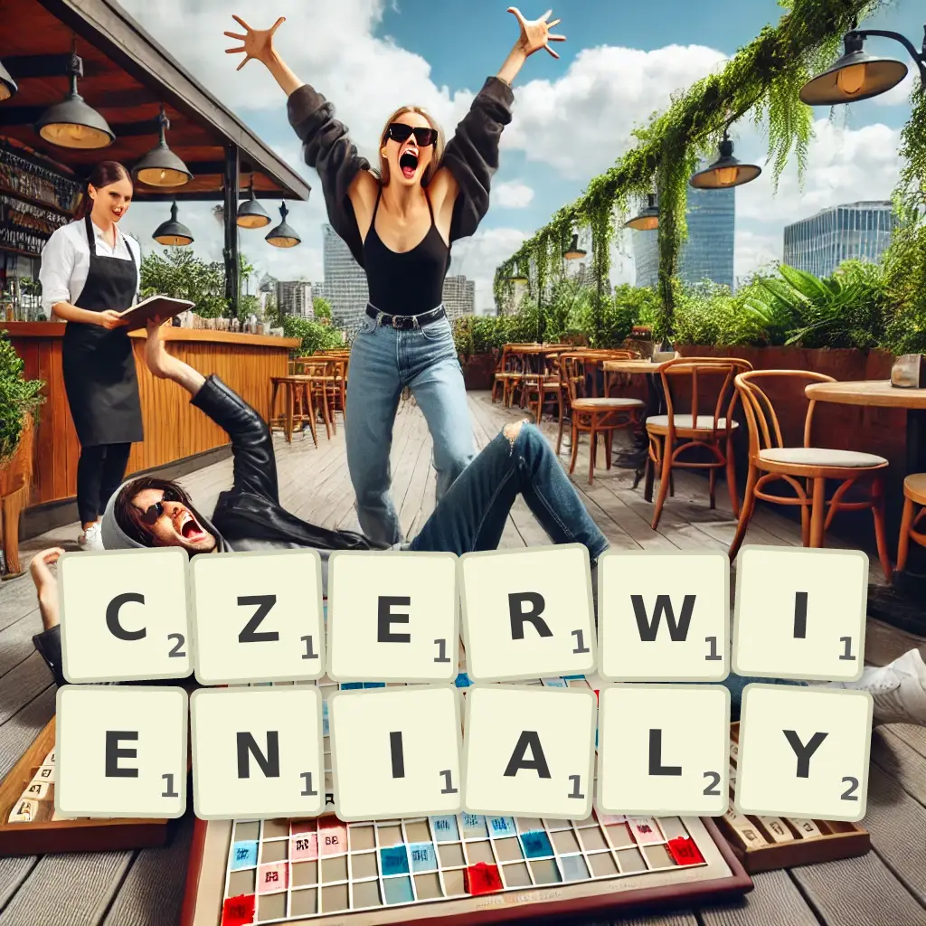 Słowa z liter CZERWIENIAŁY