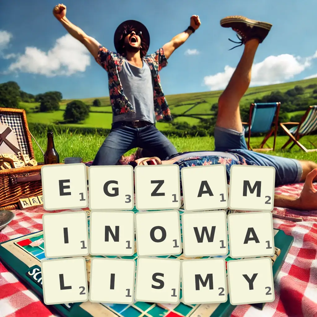 Lista słów z liter EGZAMINOWALIŚMY Słowa z liter EGZAMINOWALIŚMY