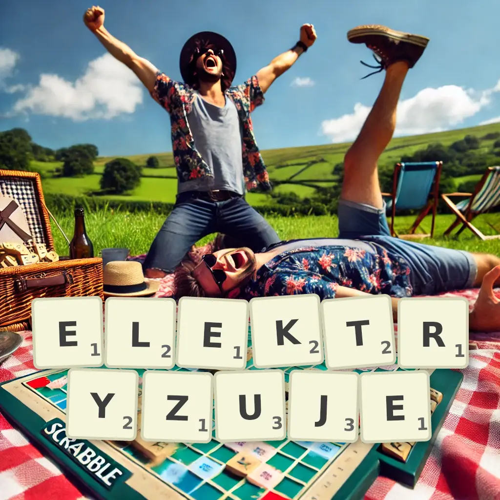 Słowa z liter ELEKTRYZUJE