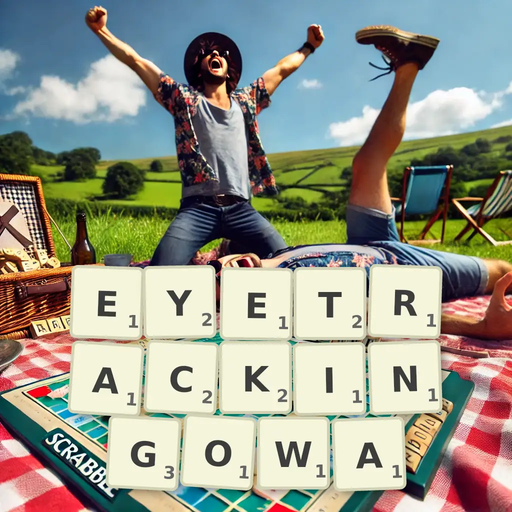Słowa z liter EYETRACKINGOWĄ