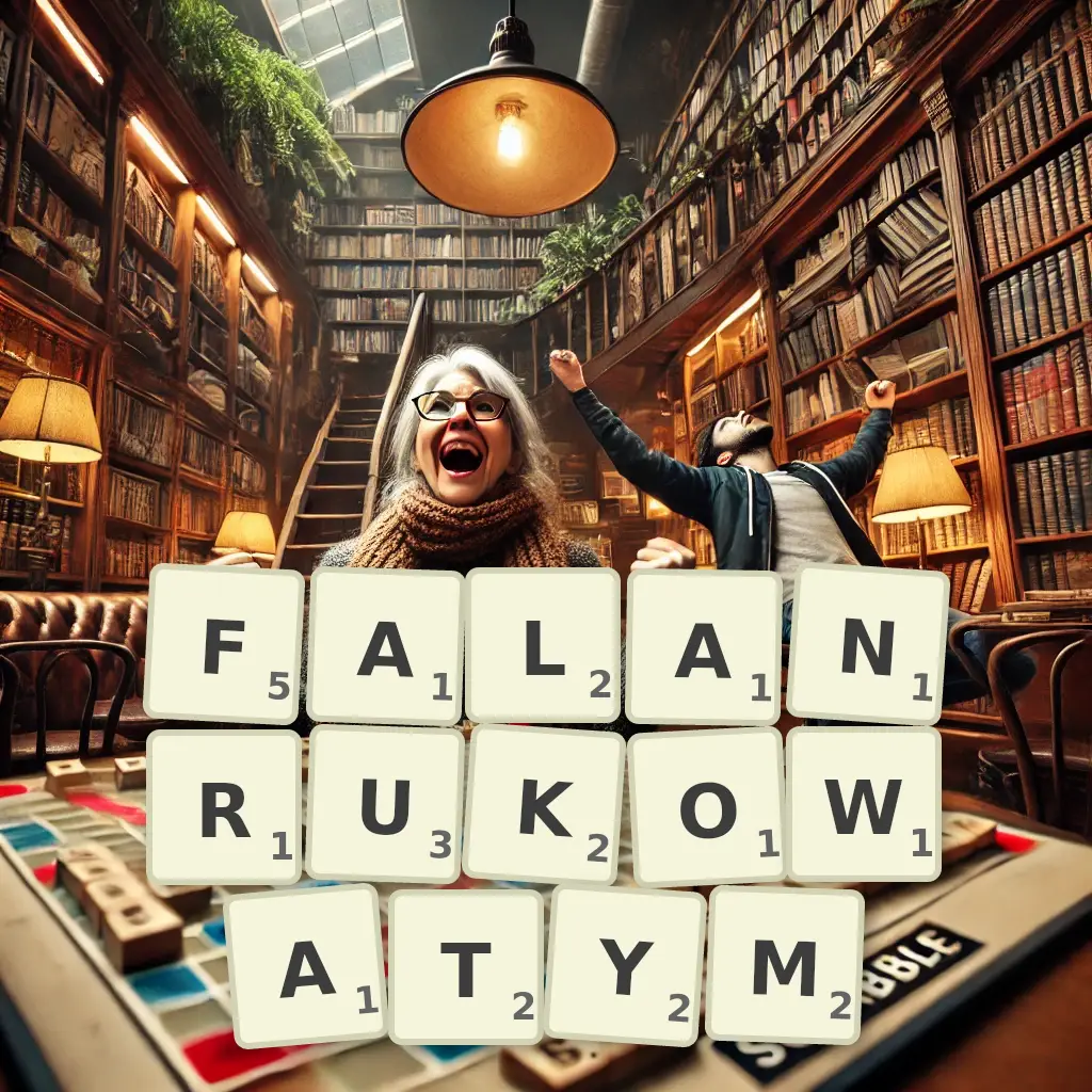 Słowa z liter FALANRUKOWATYM