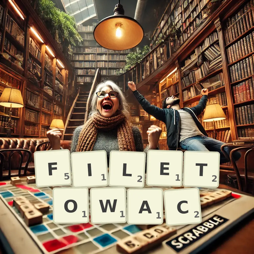 Słowa z liter FILETOWAĆ