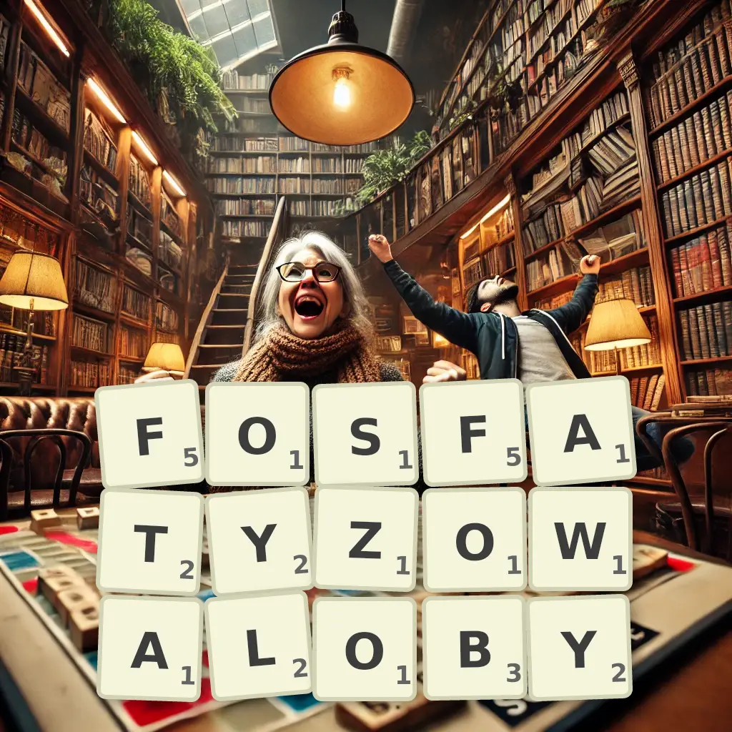 Słowa z liter FOSFATYZOWAŁOBY