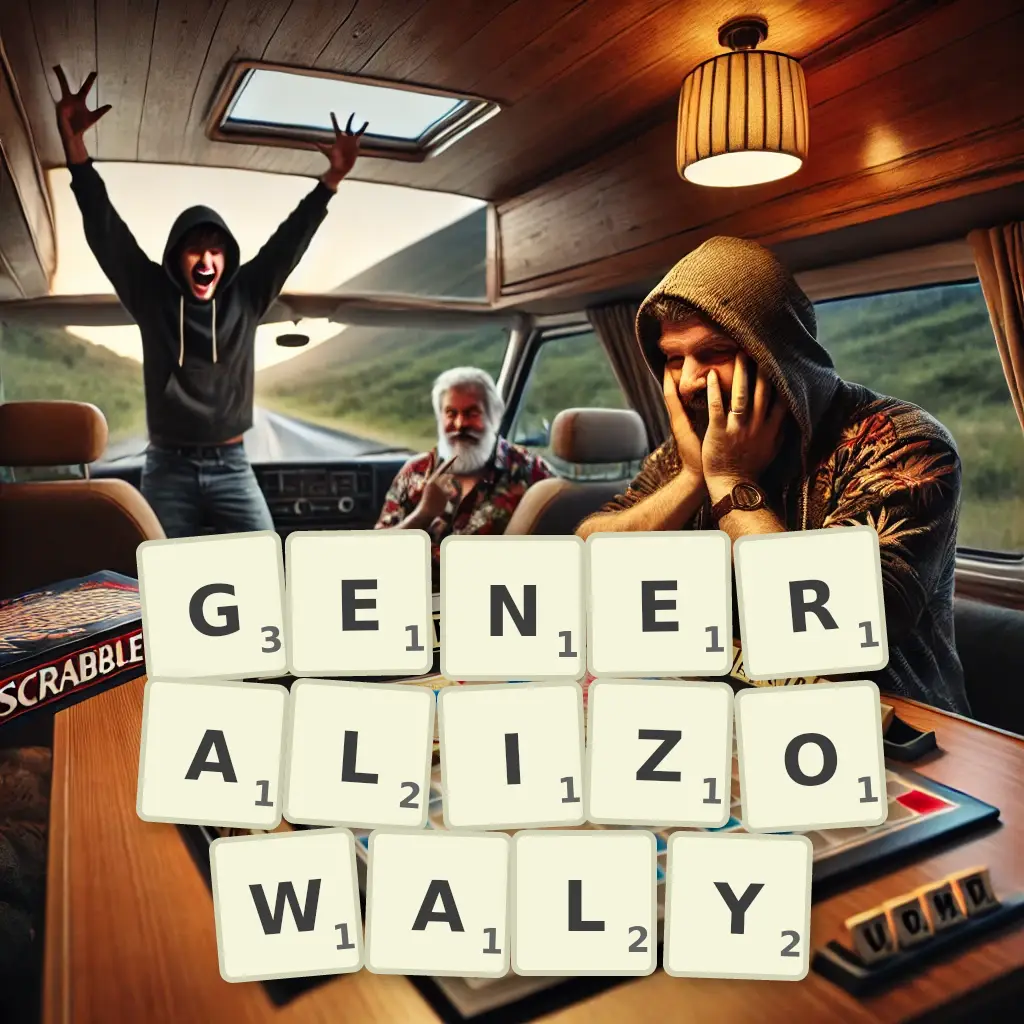 Słowa z liter GENERALIZOWAŁY