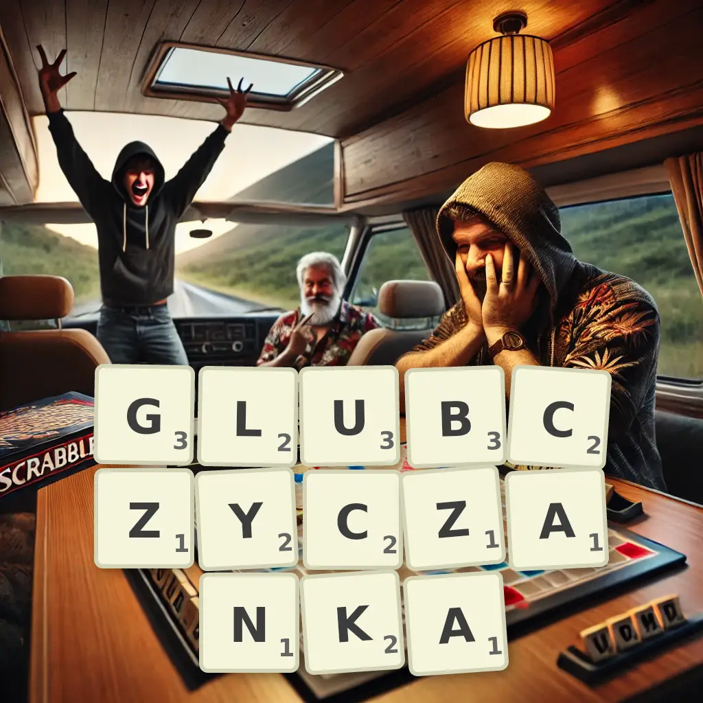 Słowa z liter GŁUBCZYCZANKĄ