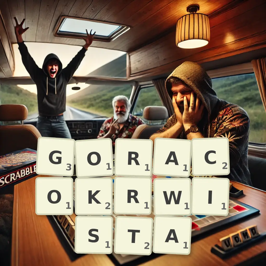 Słowa z liter GORĄCOKRWISTĄ