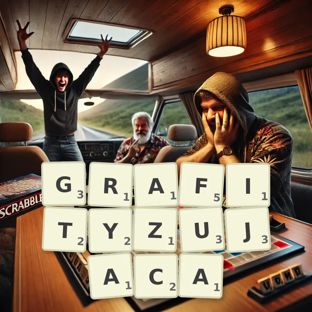 Słowa z liter GRAFITYZUJĄCĄ