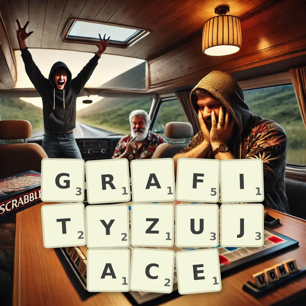 Słowa z liter GRAFITYZUJĄCE