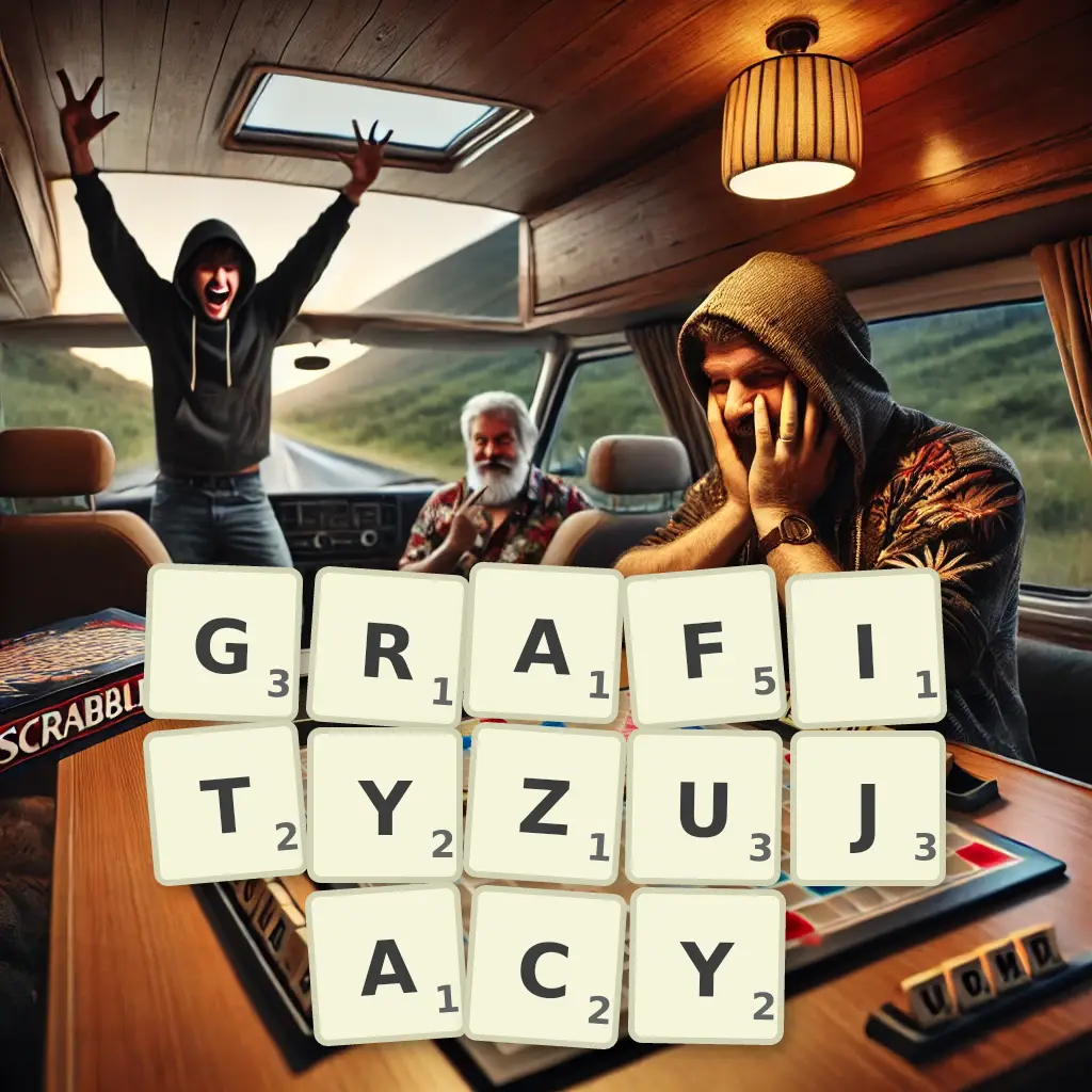 Słowa z liter GRAFITYZUJĄCY