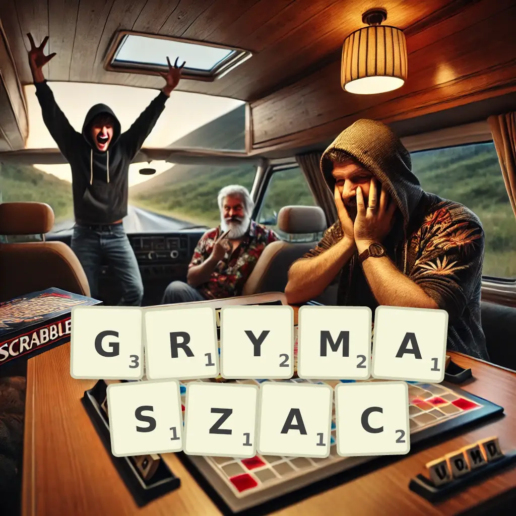 Słowa z liter GRYMASZĄC
