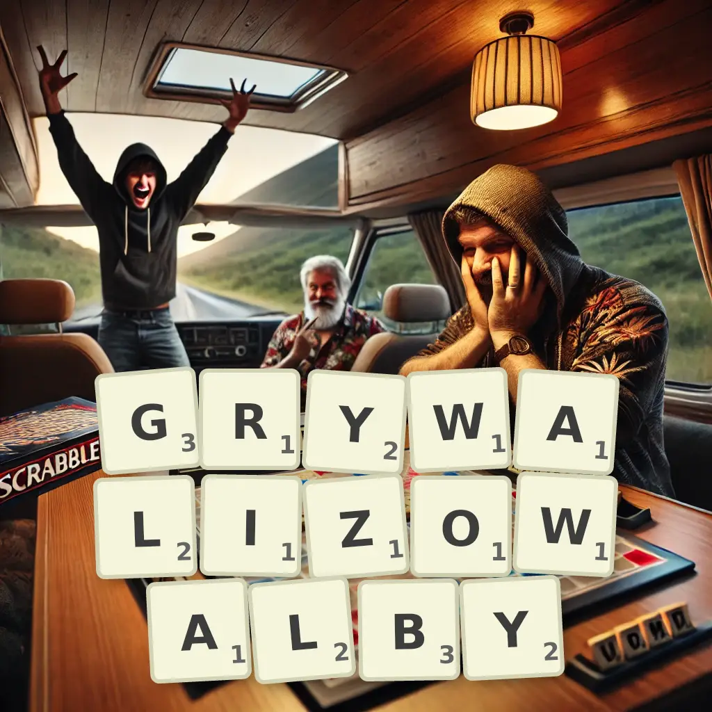 Słowa z liter GRYWALIZOWAŁBY