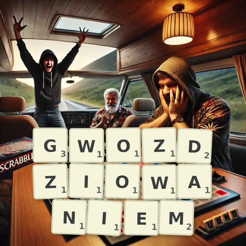 Słowa z liter GWOŹDZIOWANIEM