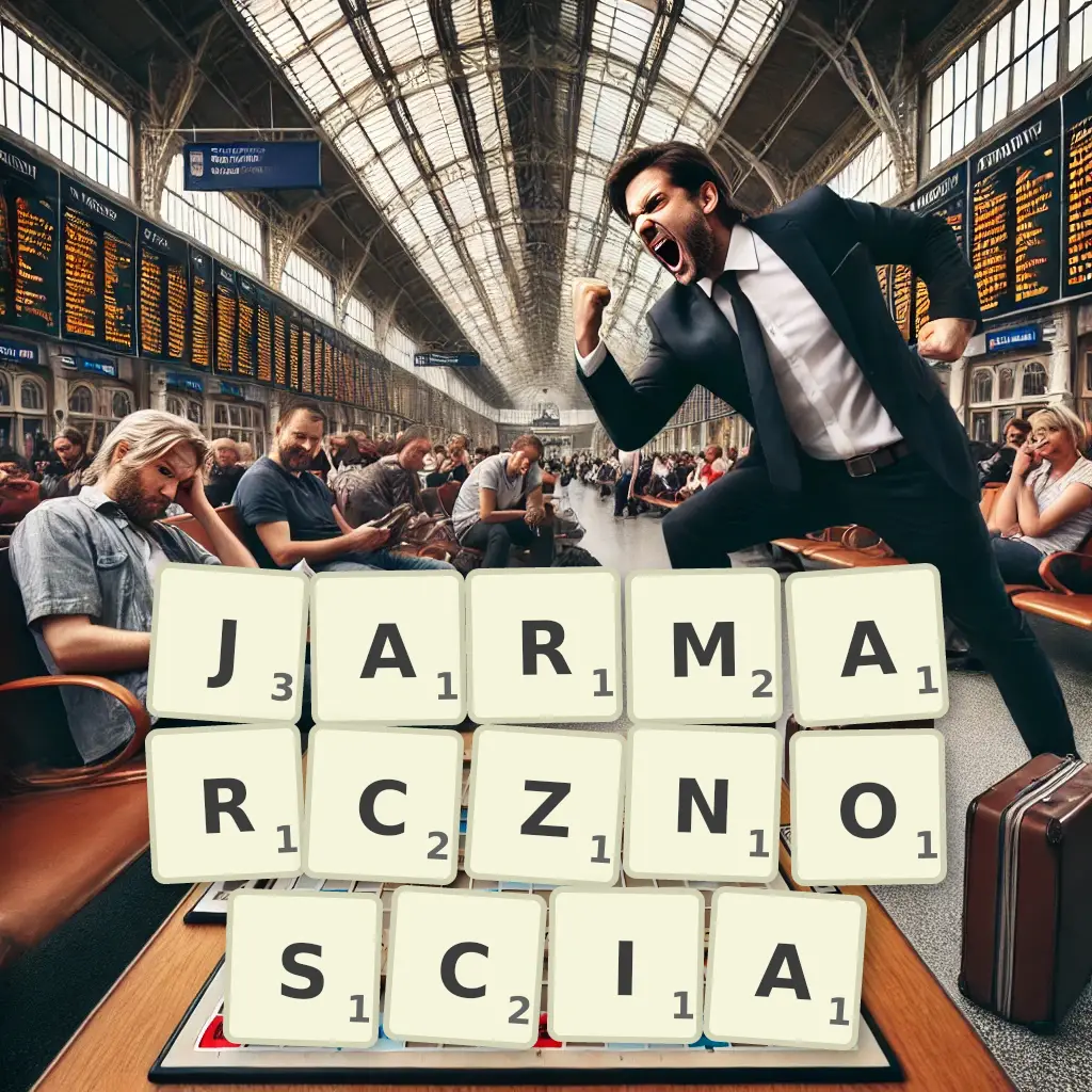 Słowa z liter JARMARCZNOŚCIĄ