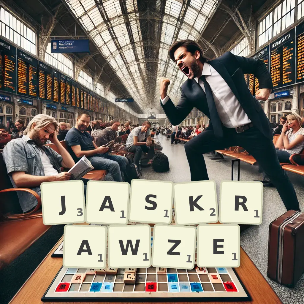 Słowa z liter JASKRAWŻE