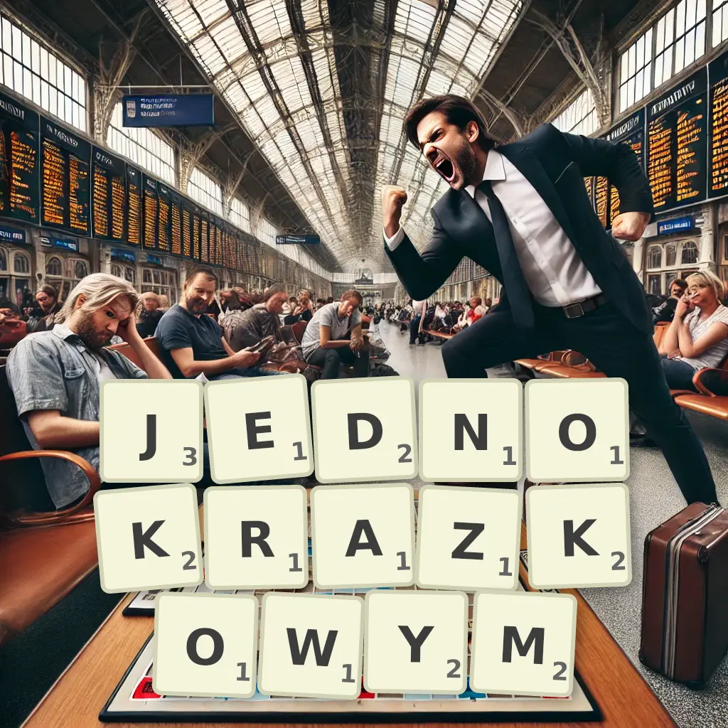 Słowa z liter JEDNOKRĄŻKOWYM