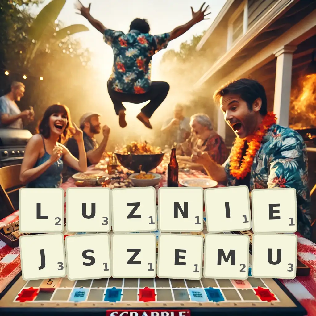 Słowa z liter LUŹNIEJSZEMU