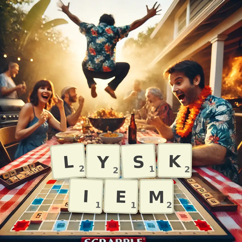 Słowa z liter ŁYSKIEM