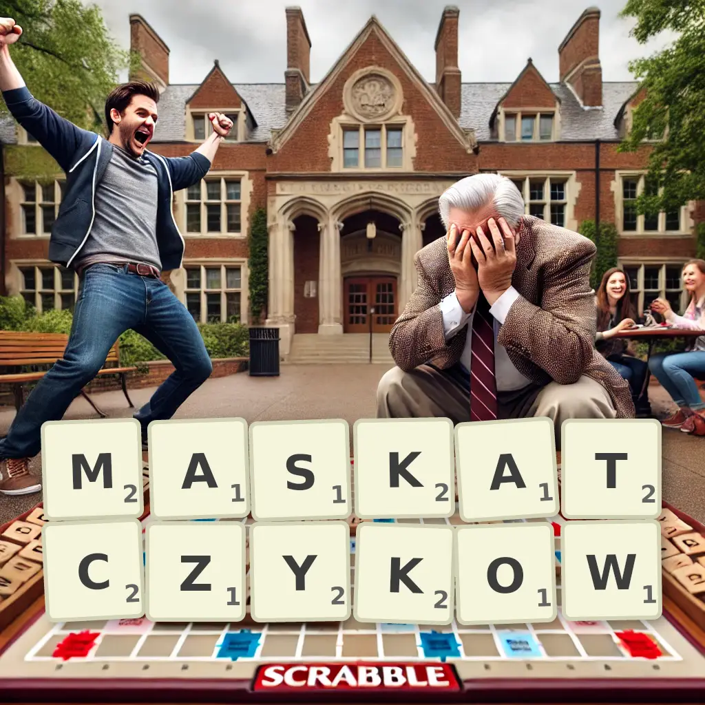 Słowa z liter MASKATCZYKÓW