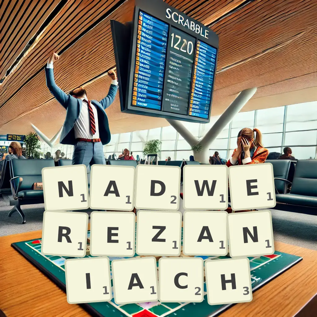 Słowa z liter NADWERĘŻANIACH