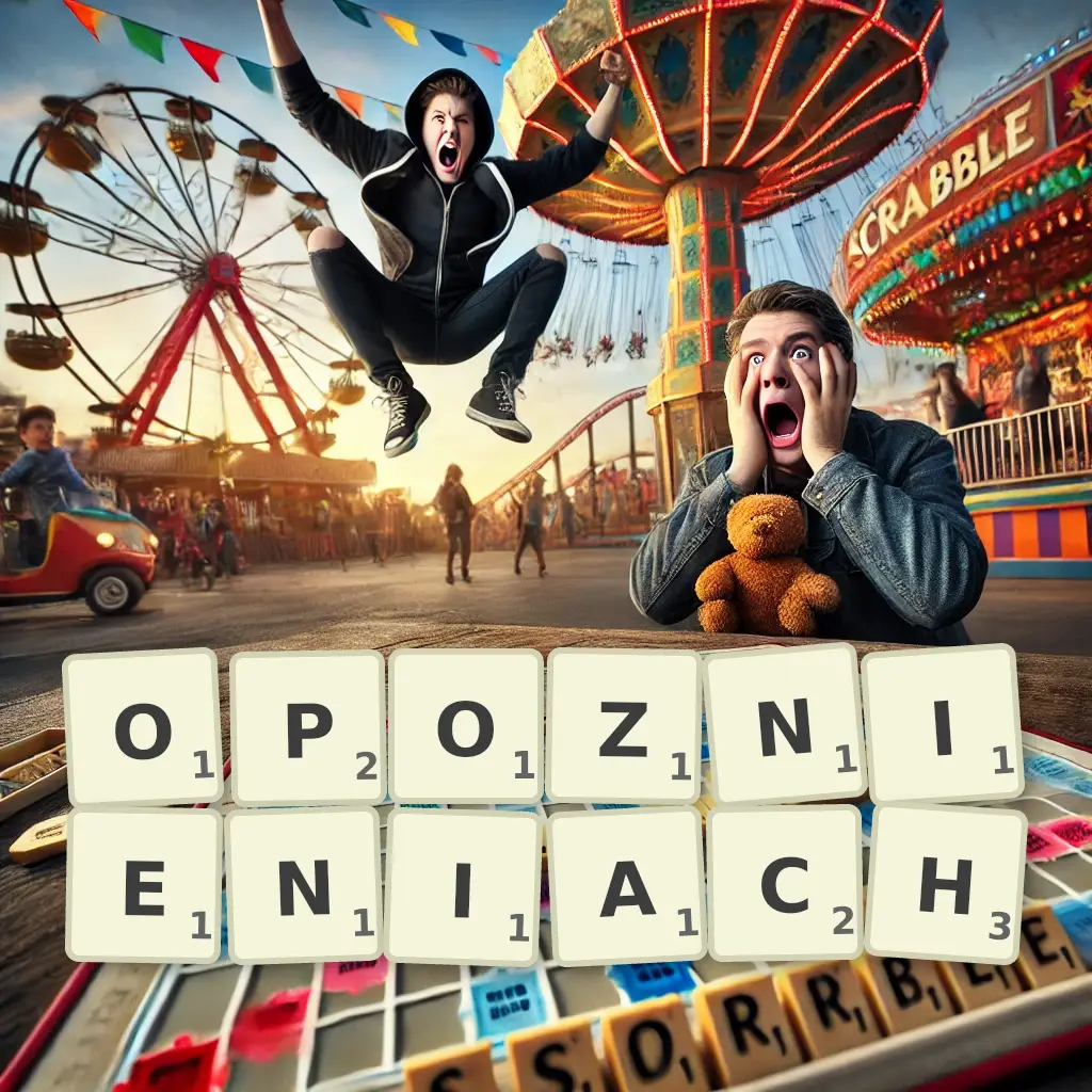 Słowa z liter OPÓŹNIENIACH