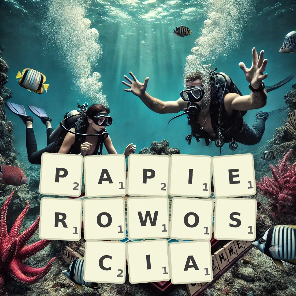 Słowa z liter PAPIEROWOŚCIĄ