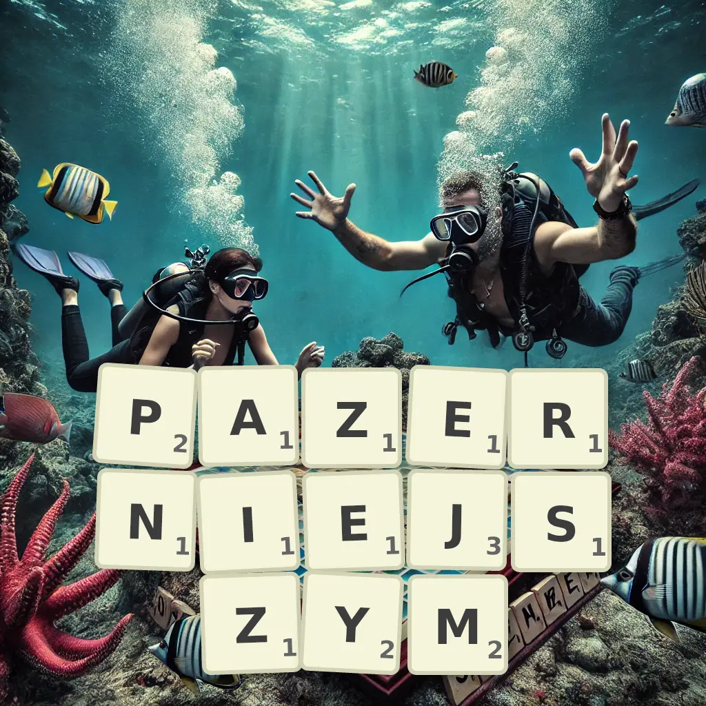 Słowa z liter PAZERNIEJSZYM