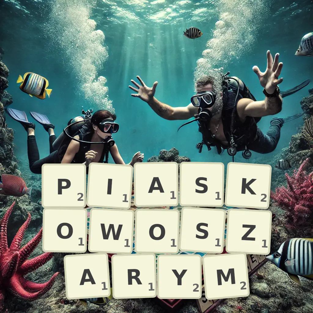 Słowa z liter PIASKOWOSZARYM