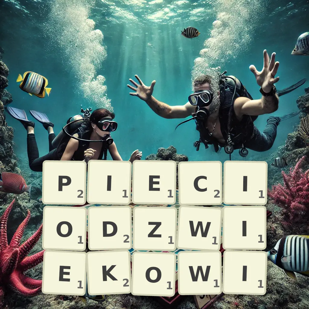 Słowa z liter PIĘCIODŹWIĘKOWI