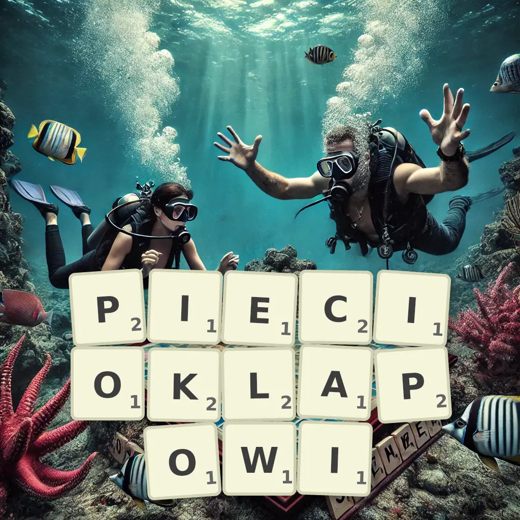Słowa z liter PIĘCIOKLAPOWI