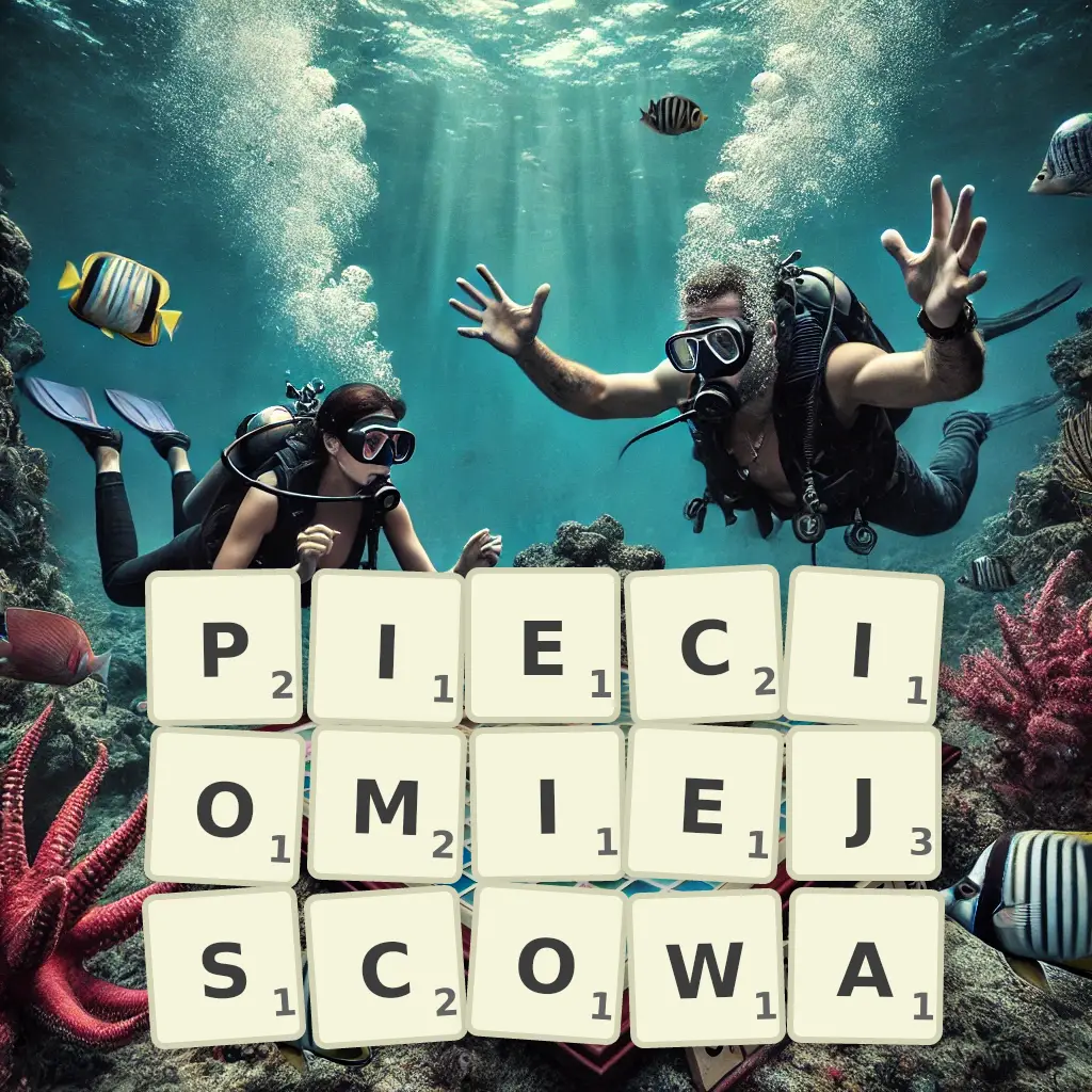 Słowa z liter PIĘCIOMIEJSCOWĄ