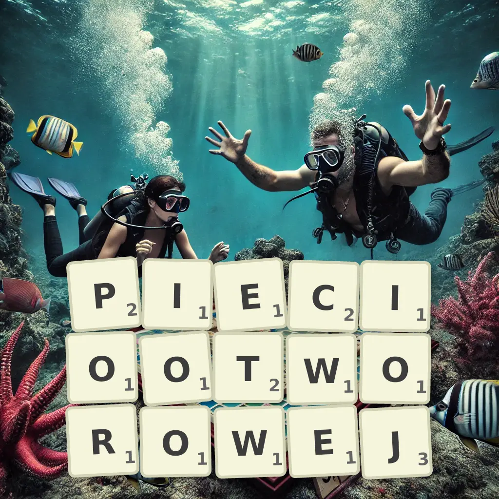 Słowa z liter PIĘCIOOTWOROWEJ