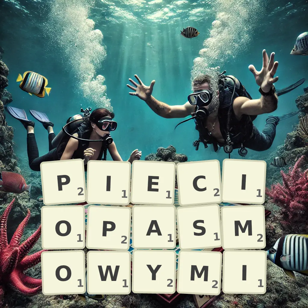Słowa z liter PIĘCIOPASMOWYMI