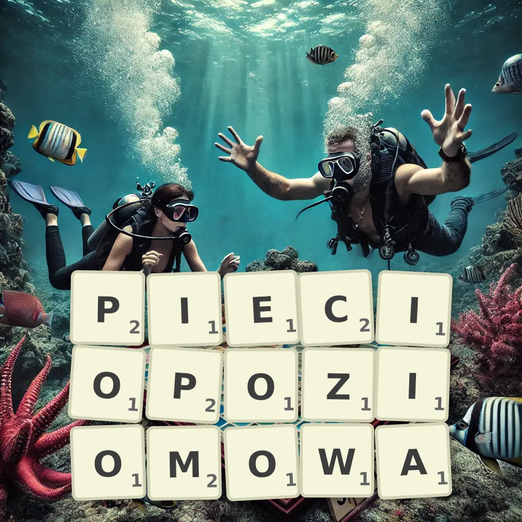 Słowa z liter PIĘCIOPOZIOMOWĄ
