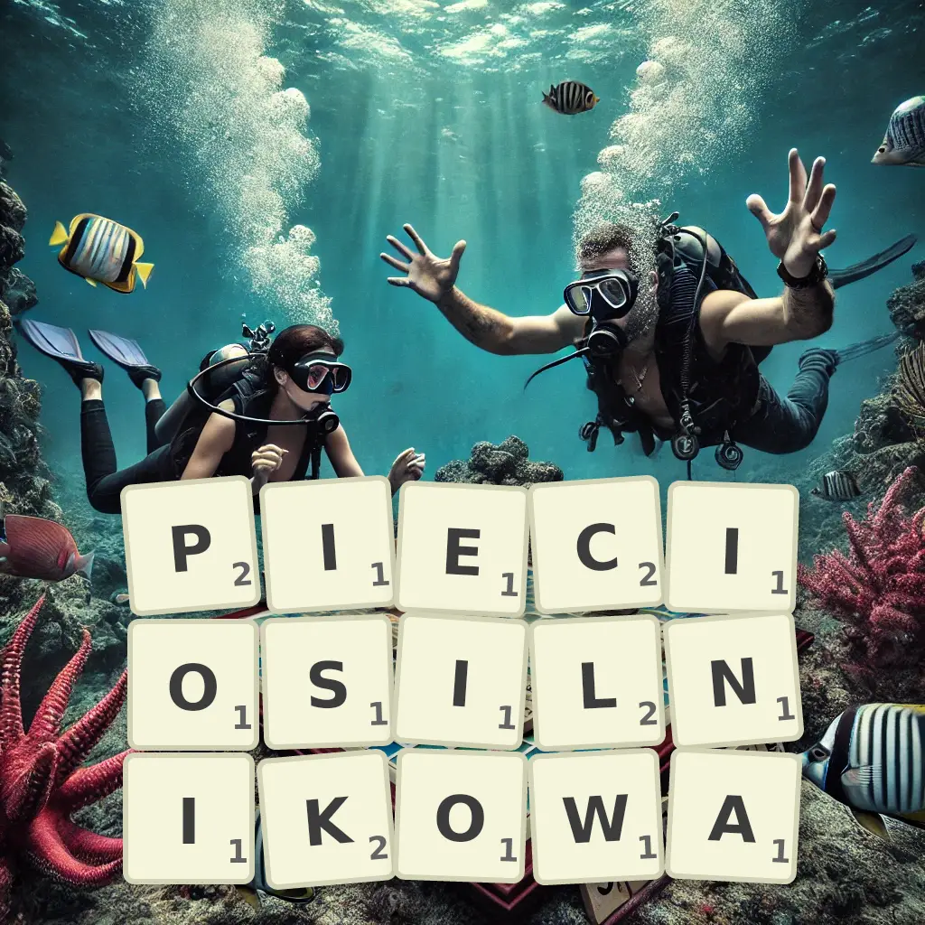 Słowa z liter PIĘCIOSILNIKOWĄ