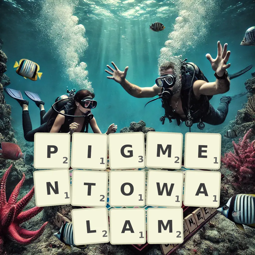 Słowa z liter PIGMENTOWAŁAM