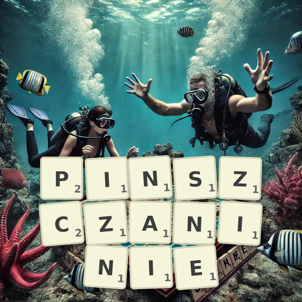 Słowa z liter PIŃSZCZANINIE