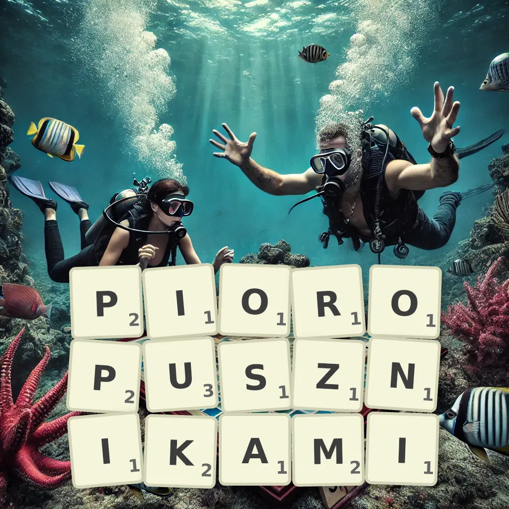 Słowa z liter PIÓROPUSZNIKAMI