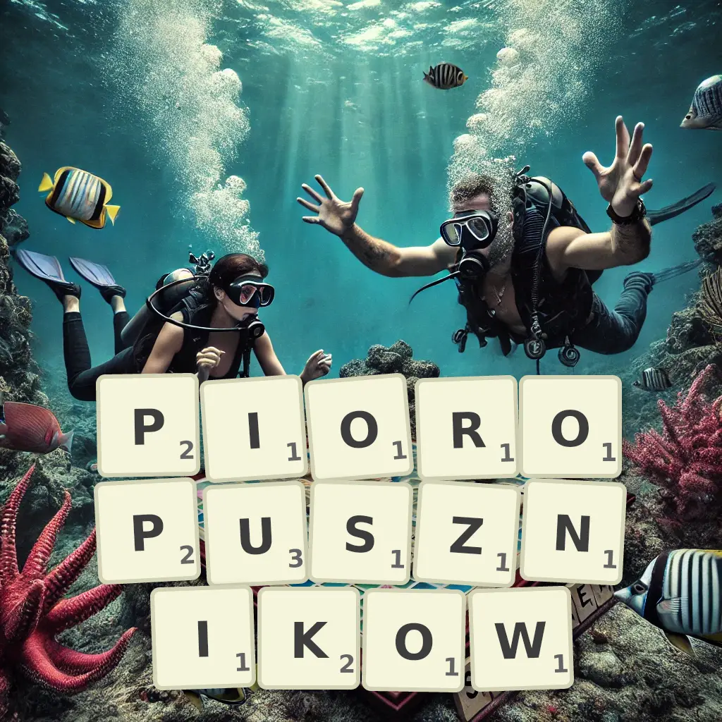Słowa z liter PIÓROPUSZNIKÓW