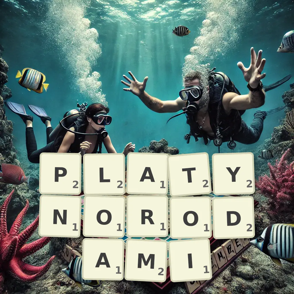 Słowa z liter PLATYNORODAMI